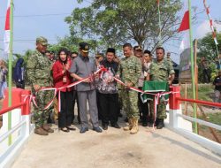 Melalui Program Presiden Prabowo Dandim 0509 Kabupaten Bekasi Resmikan Jembatan Garuda Merah Putih Di Babelan