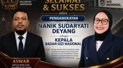 Aswar Ketua DPD KJNI Sulsel Ucapkan Selamat Atas Pengangkatan Nanik Sudaryati Deyang Sebagai Kepala Badan Gizi Nasional