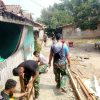 Hari Ke-5 Warga Desa Wibawamulya Gembira, Jalan Lingkungan Dibangun Satgas TMMD Ke-129