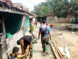 Hari Ke-5 Warga Desa Wibawamulya Gembira, Jalan Lingkungan Dibangun Satgas TMMD Ke-129