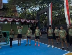 Olahraga Bersama Persit di Mako Denpom XIV/4 Makassar, Momentum Pererat Kebersamaan dan Syukuri Pertambahan Usia