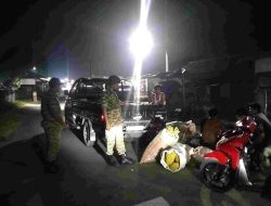 Cegah Gangguan Kamtibmas, Koramil 13/Kedungwaringin Gelar Patroli Malam di Sejumlah Titik Strategis